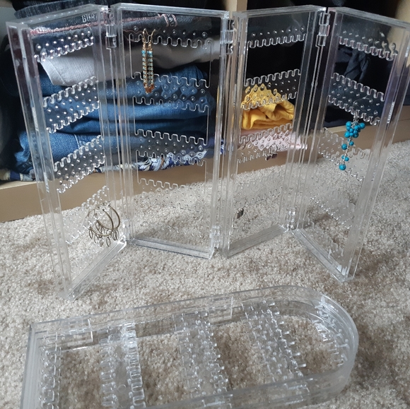 Set of 2 foldable earring storage racks - Picture 1 of 9